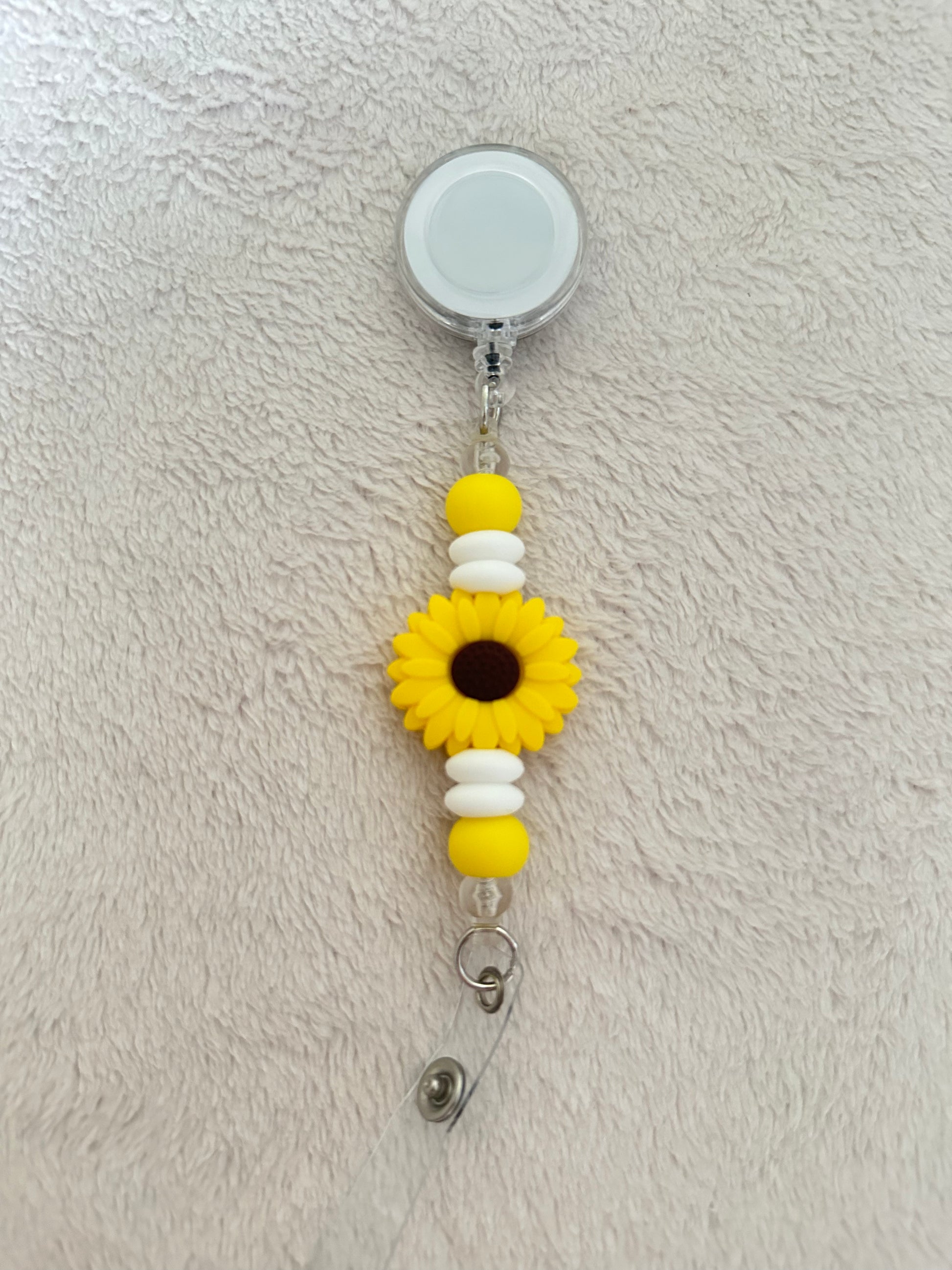 Sunflower retractable ID holder