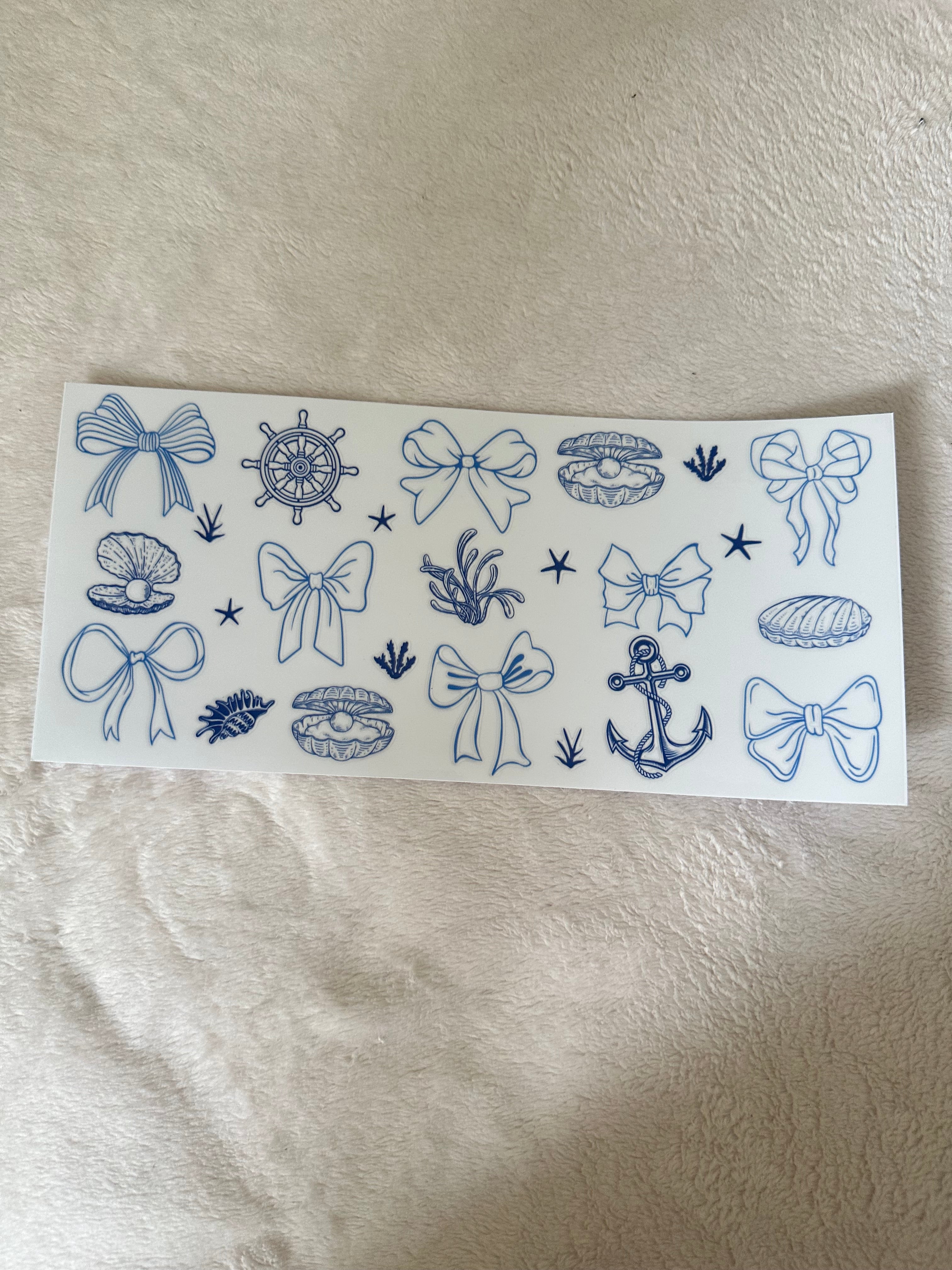 Bows and anchor decal