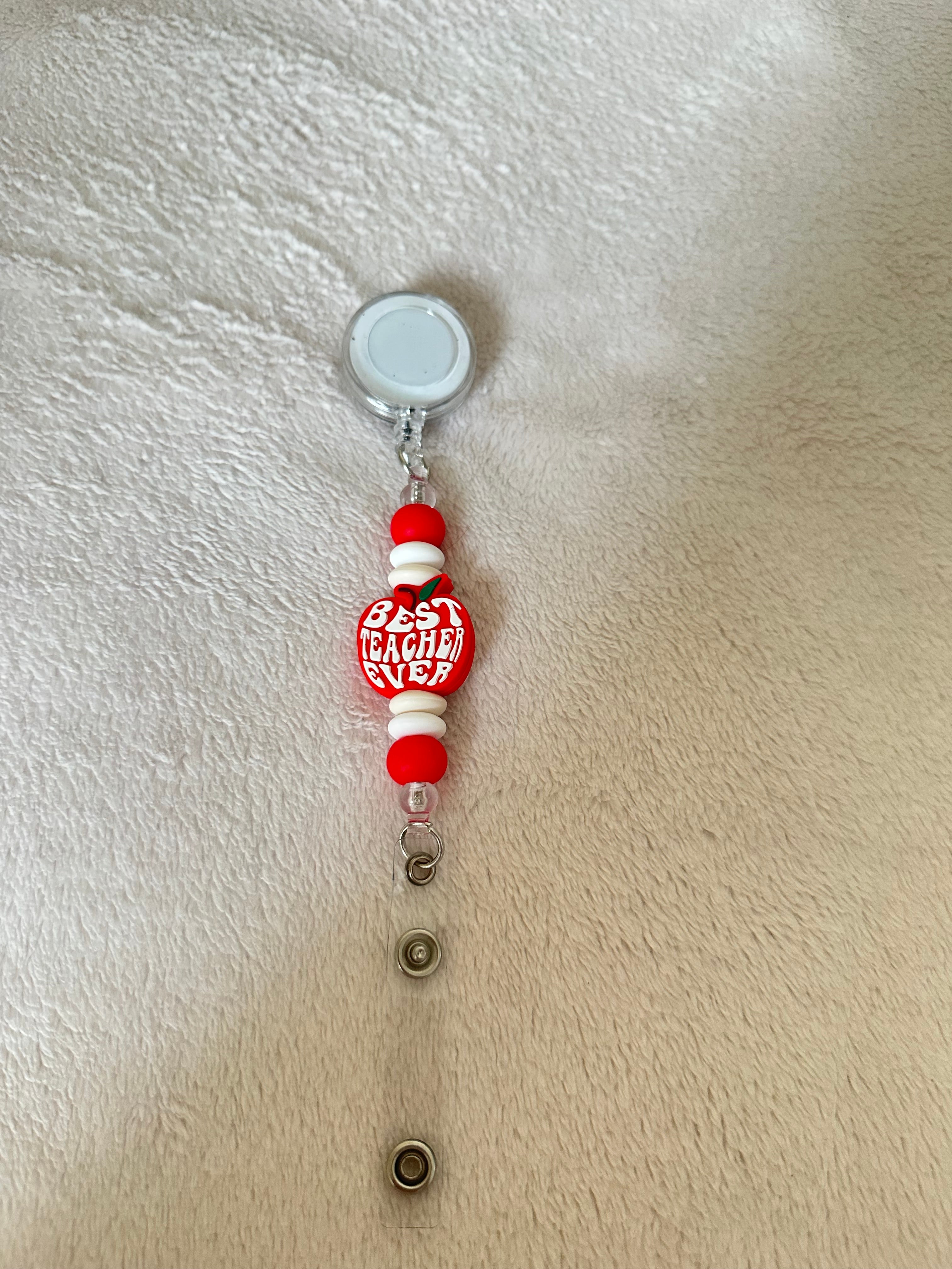 Teacher 🍎 retractable ID holder