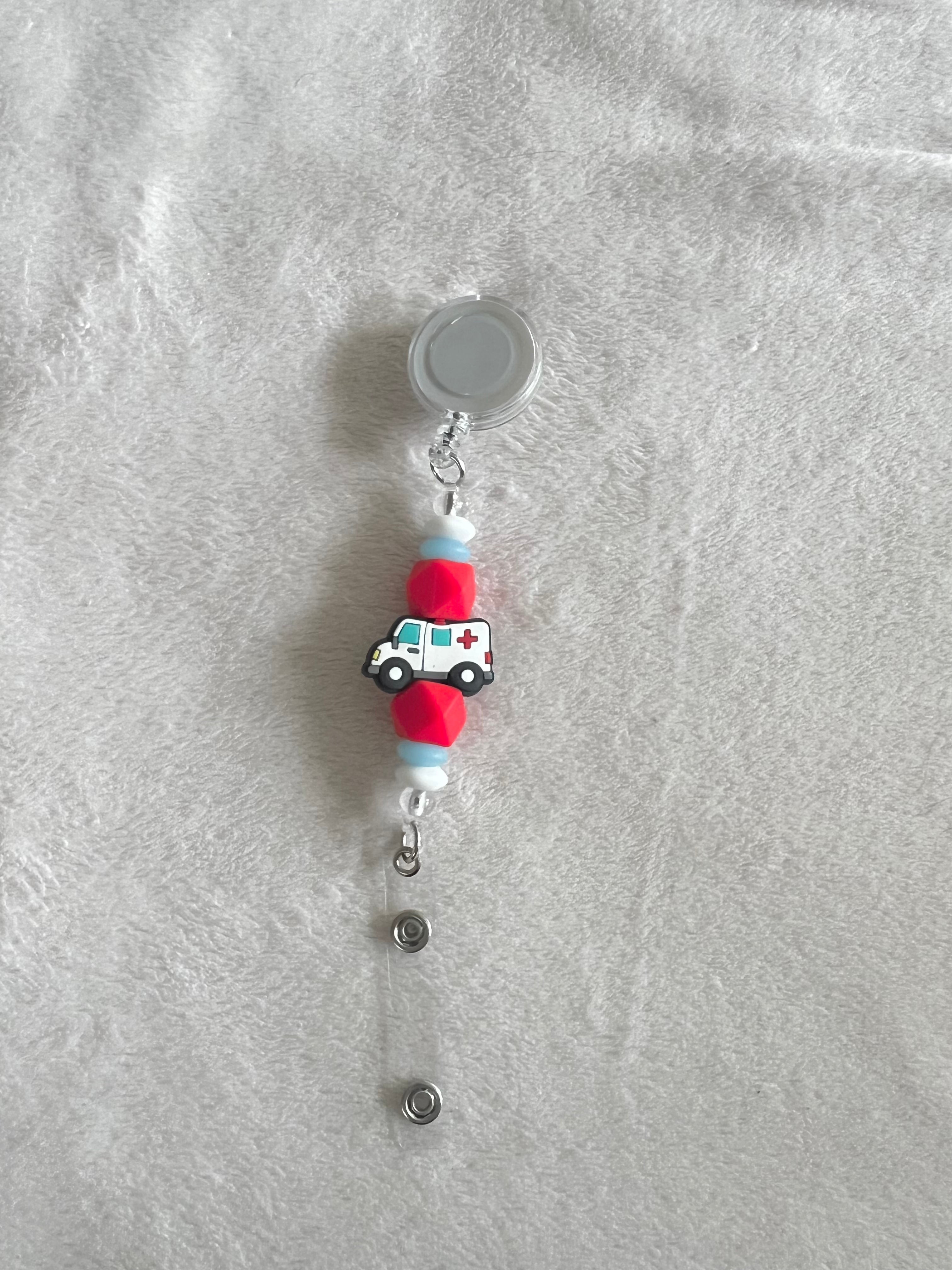 Ambulance retractable ID holder