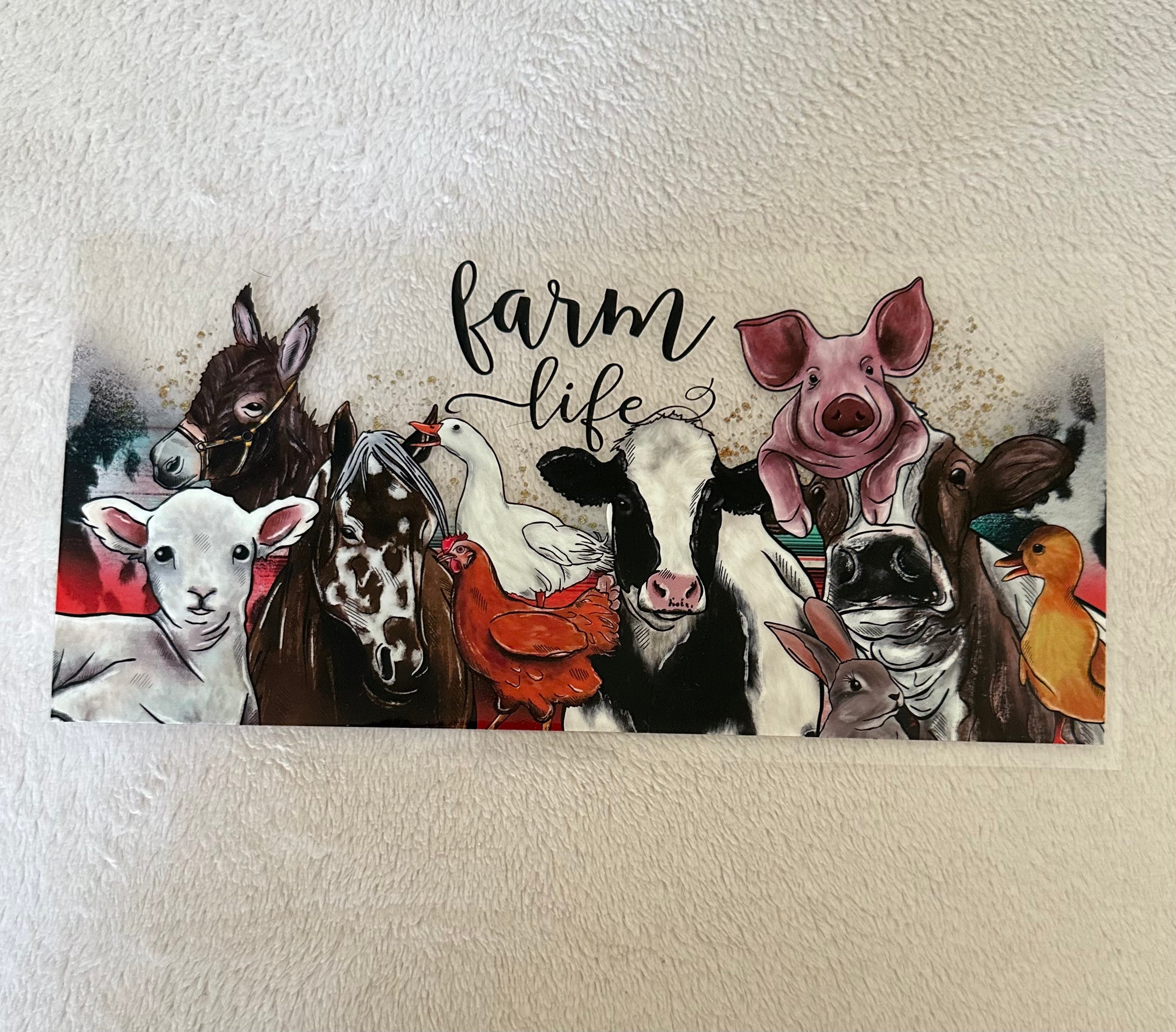 Farm life decal for 16oz cup