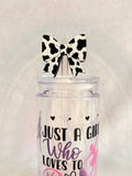 Cow print bow