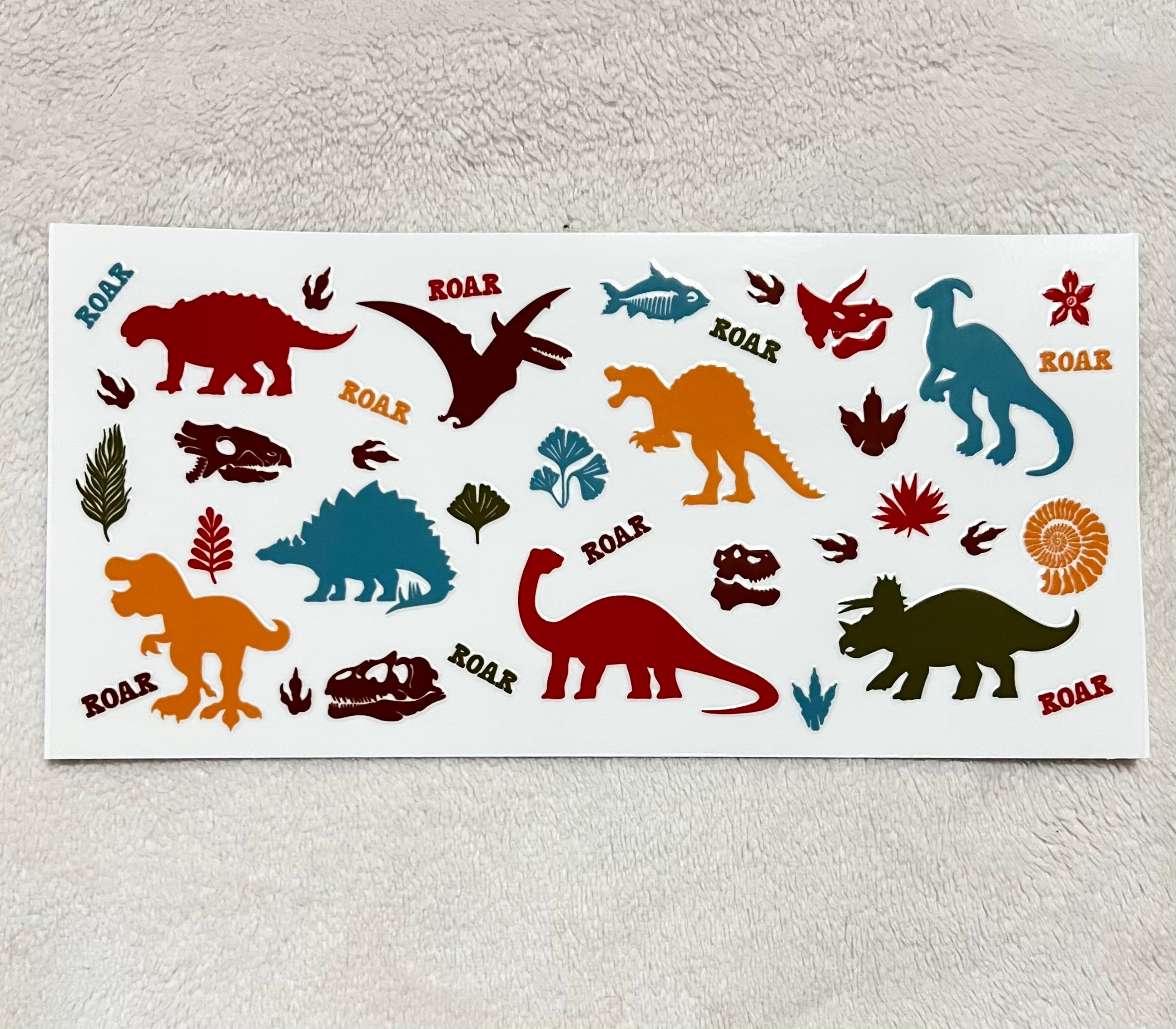 Colorful roar dinosaur