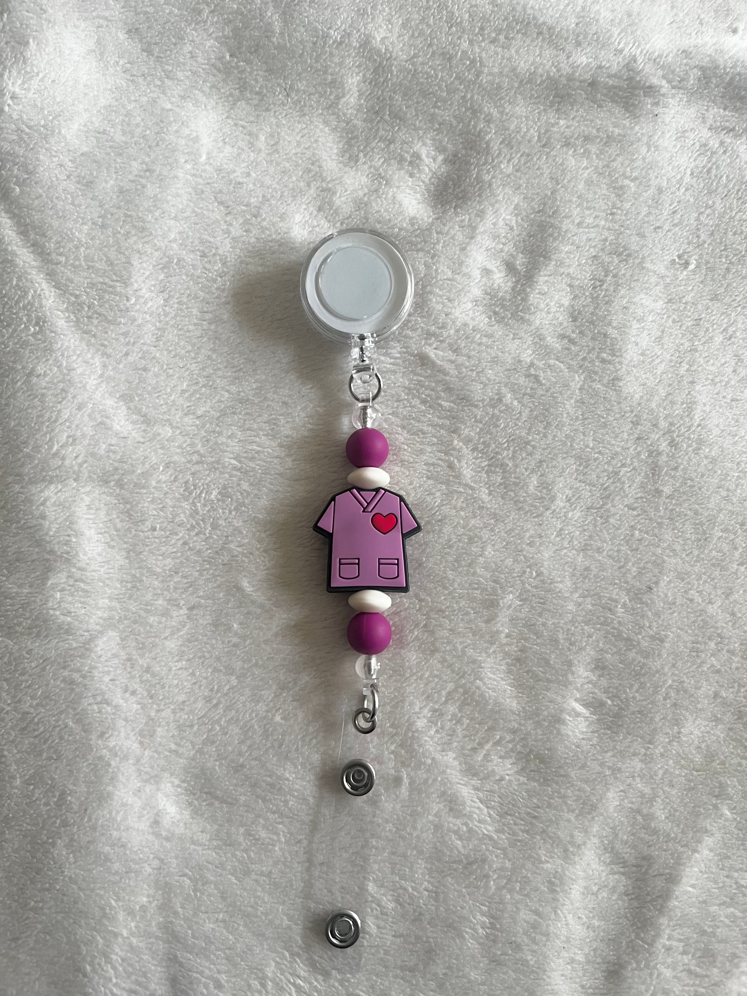 Scrub retractable ID holder