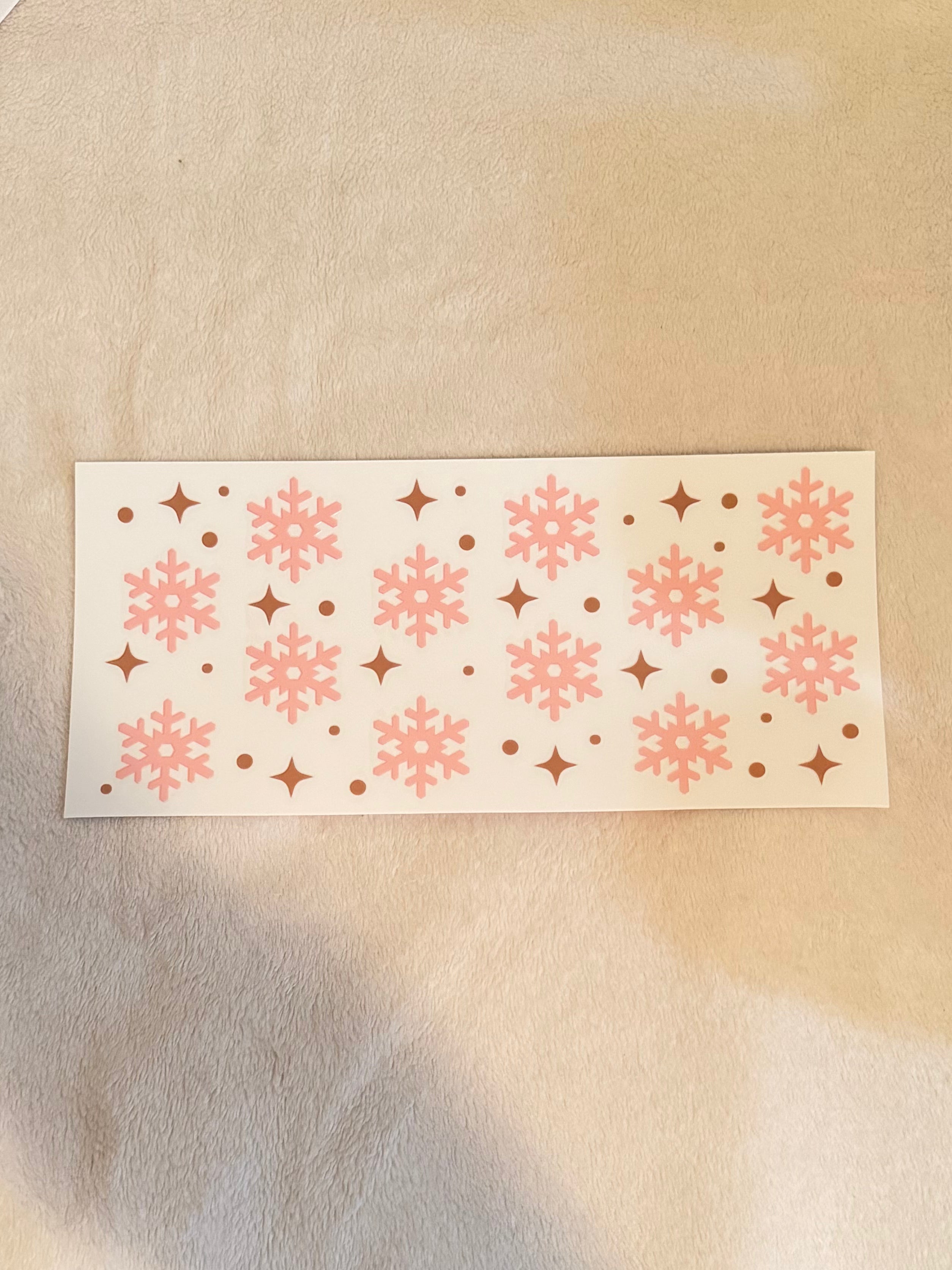 Pink snowflakes