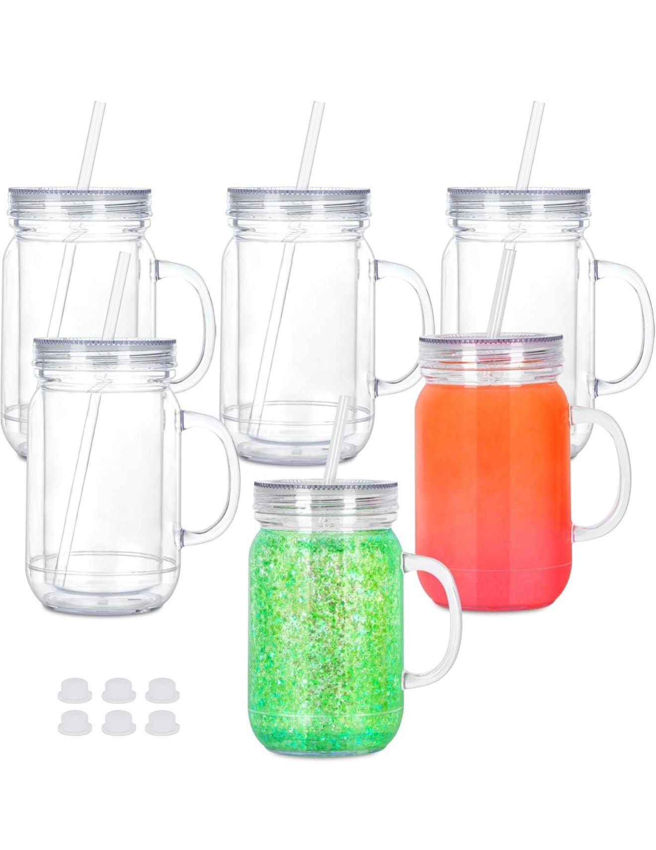 Acrylic 20oz pre drilled - lava, glitter, mica