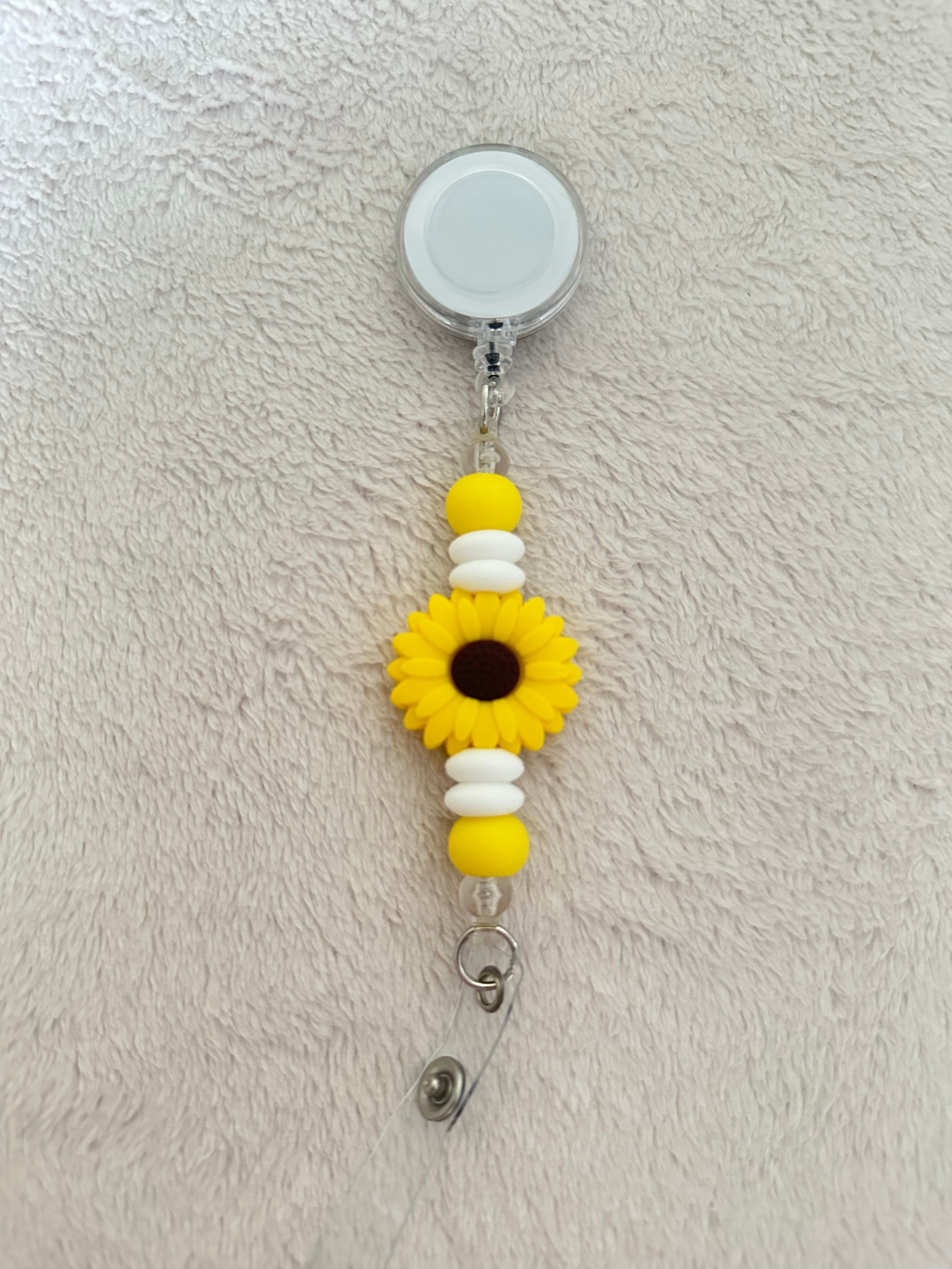 Sunflower retractable ID holder