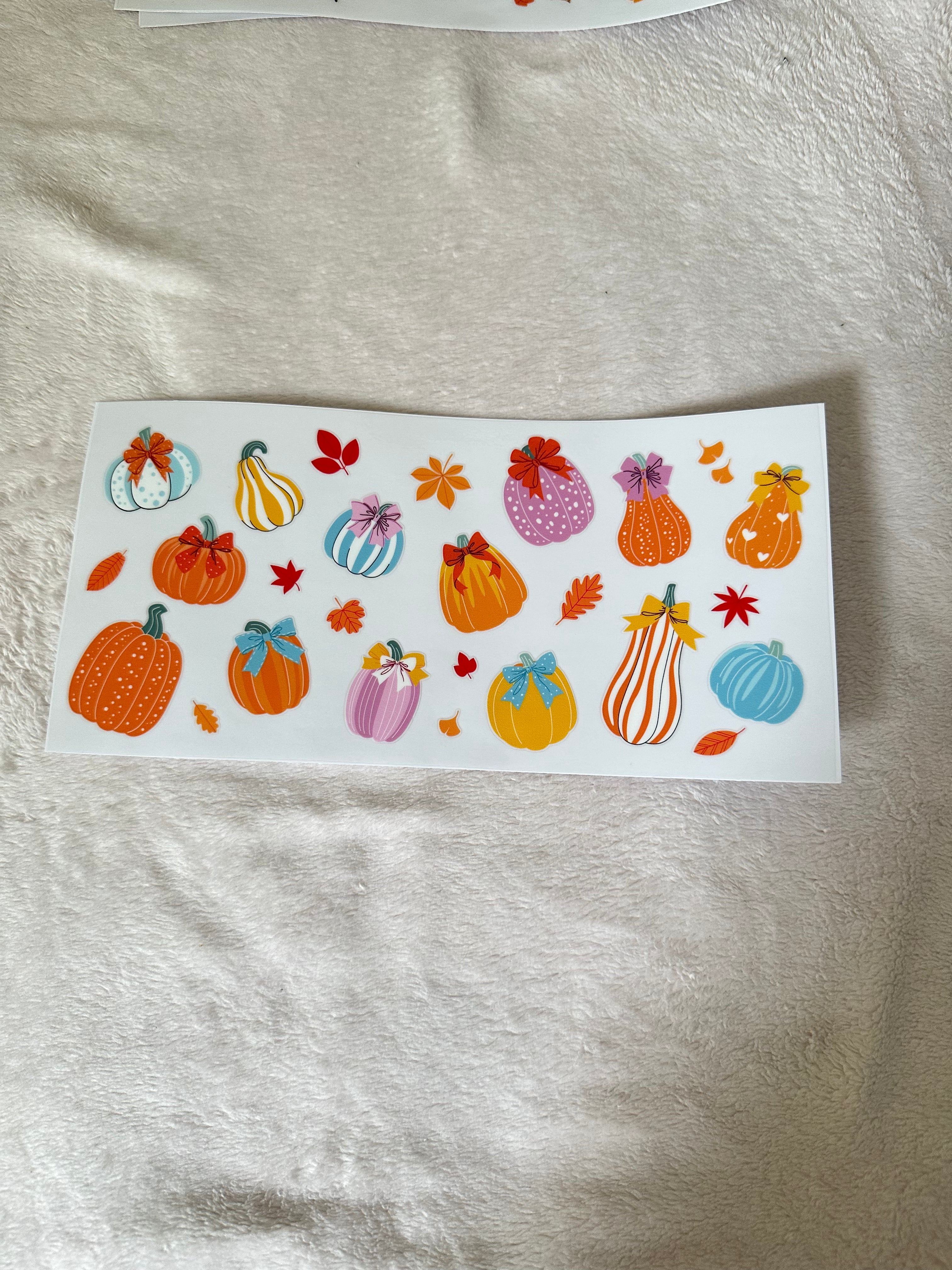 Multicolor pumpkins decal
