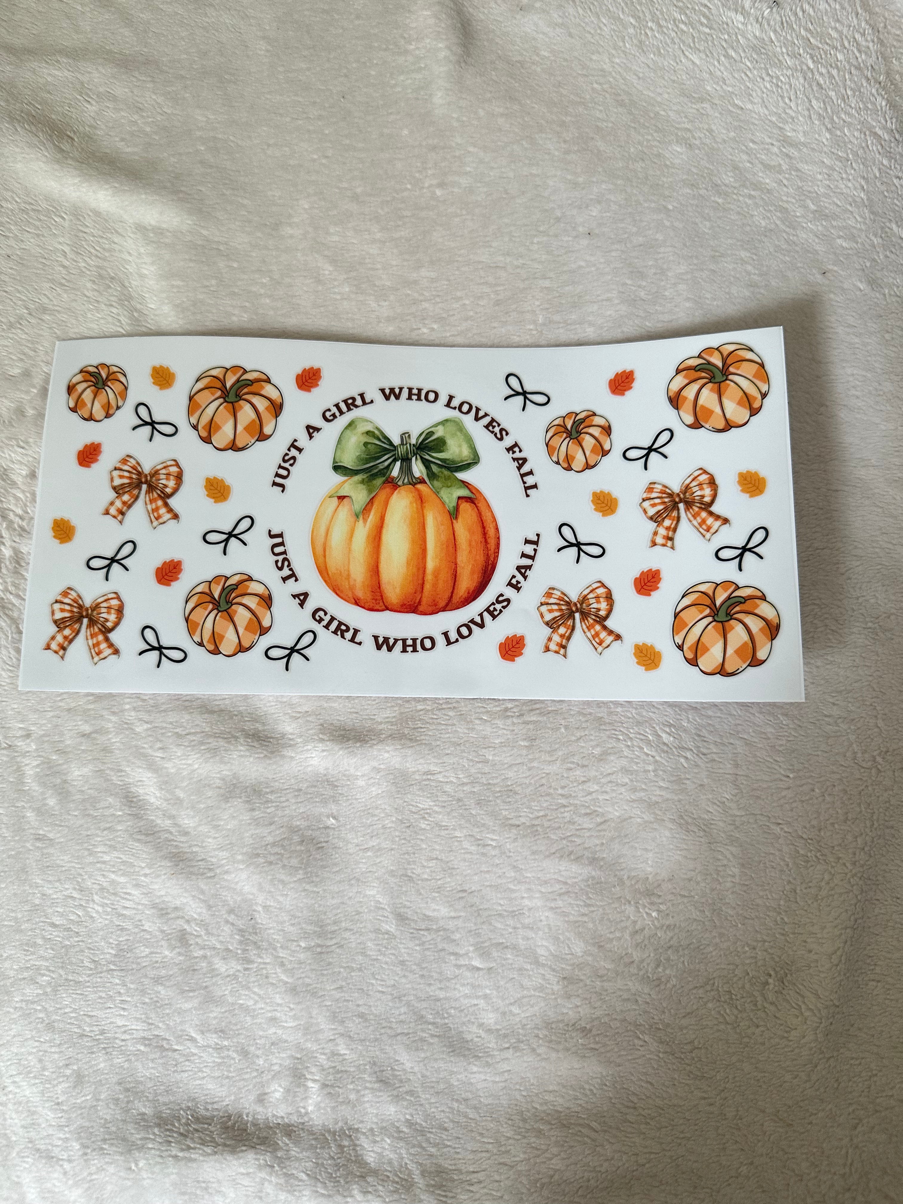 Just a girl who loves fall decal