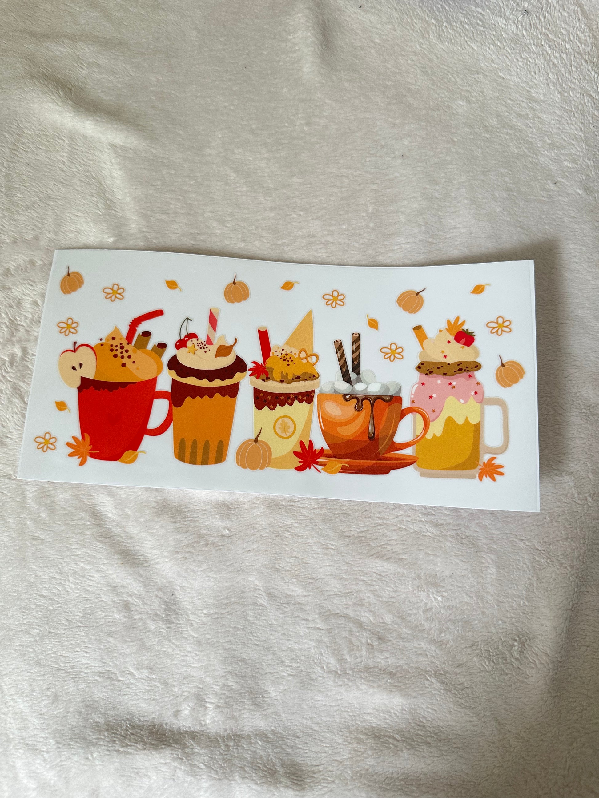 Fall drink decal