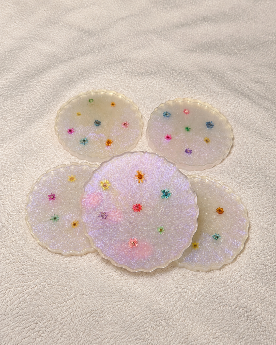 Flower coasters