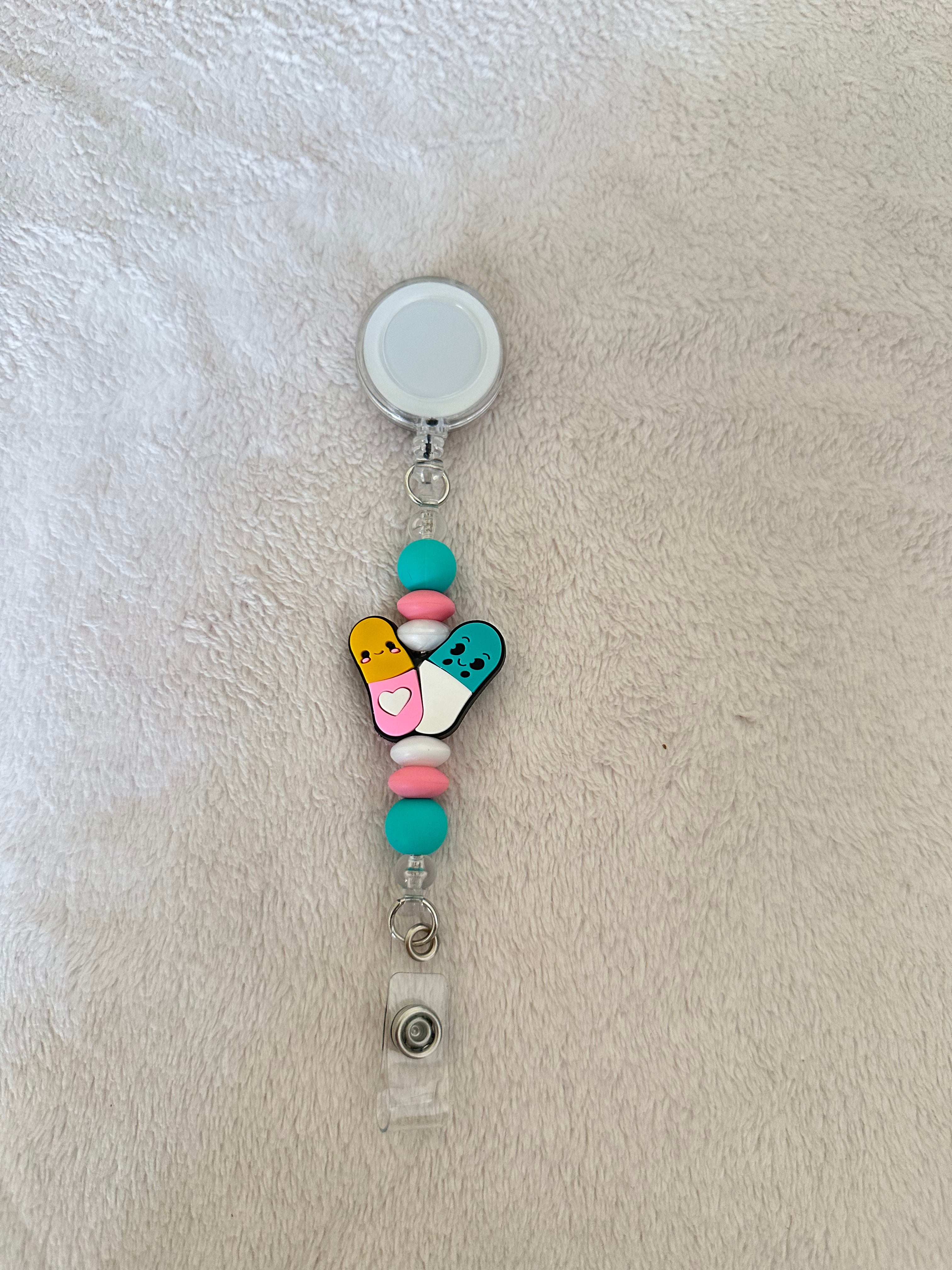 Medication 💊 retractable ID holder