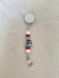 Keep calm nurse retractable ID holder