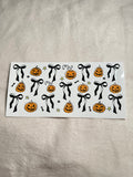 Bows and pumpkin decal