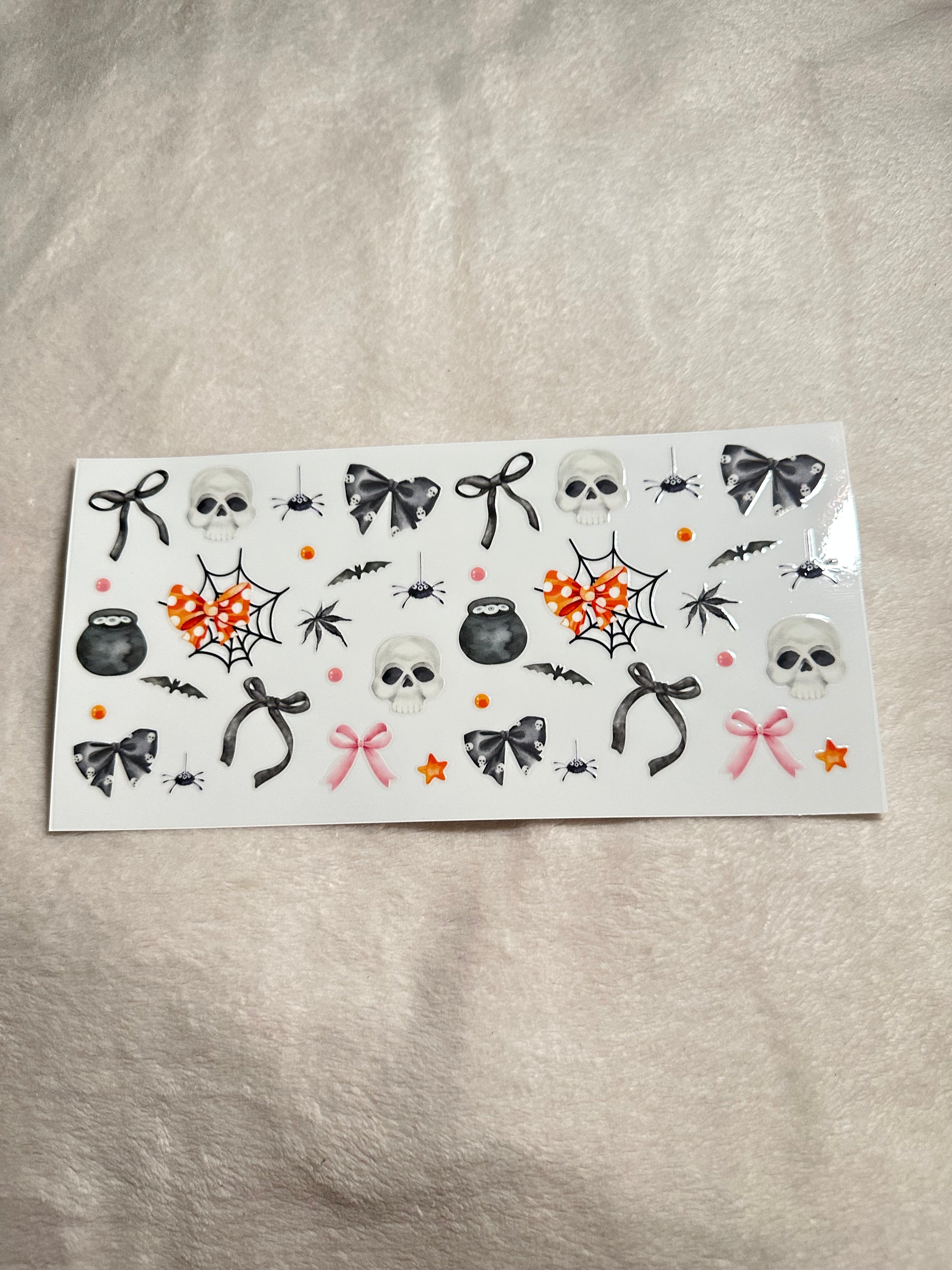 Ghost and bow decal