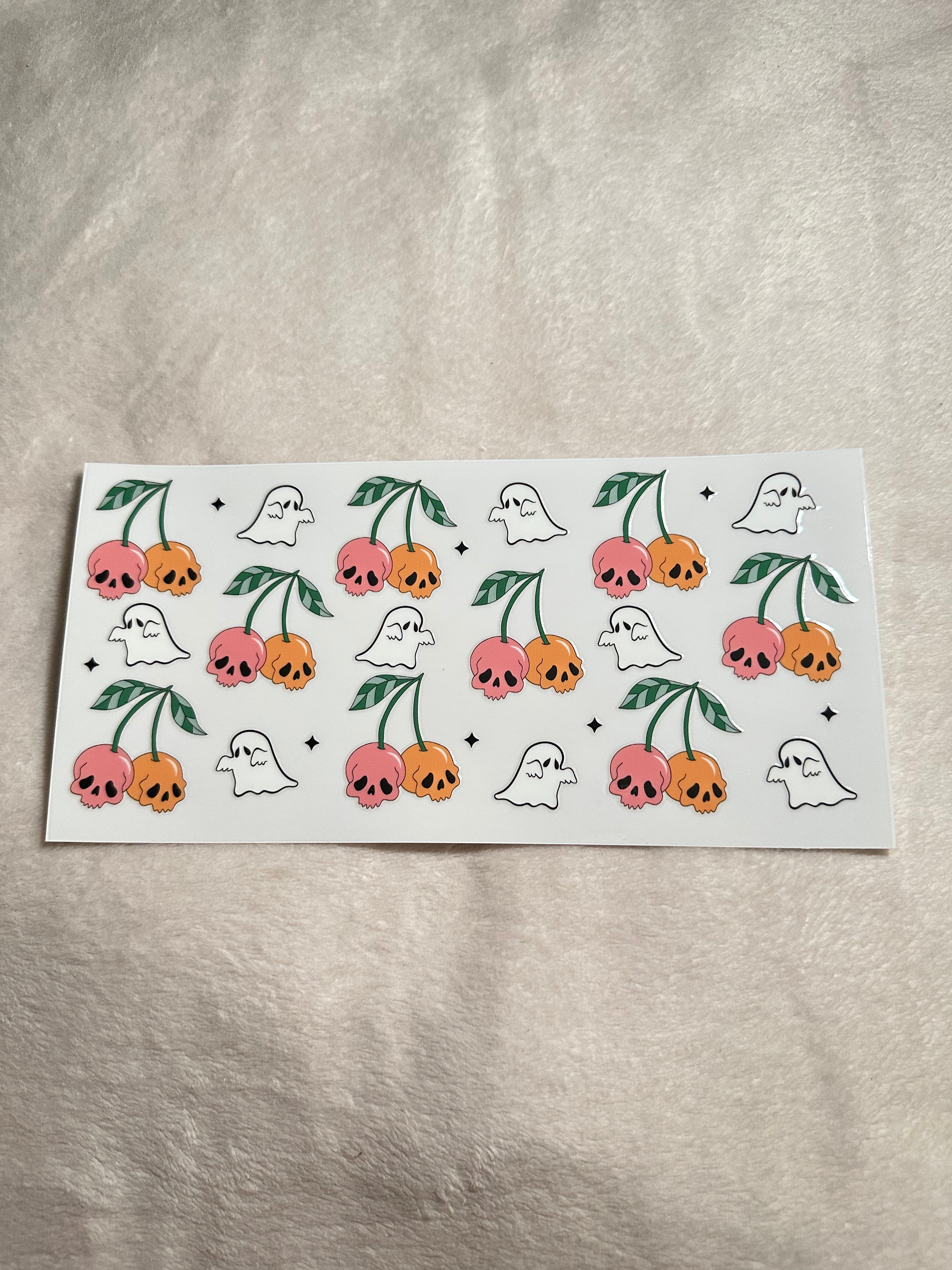 Ghost and skulls decal