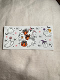 Ghost and pumpkin decal