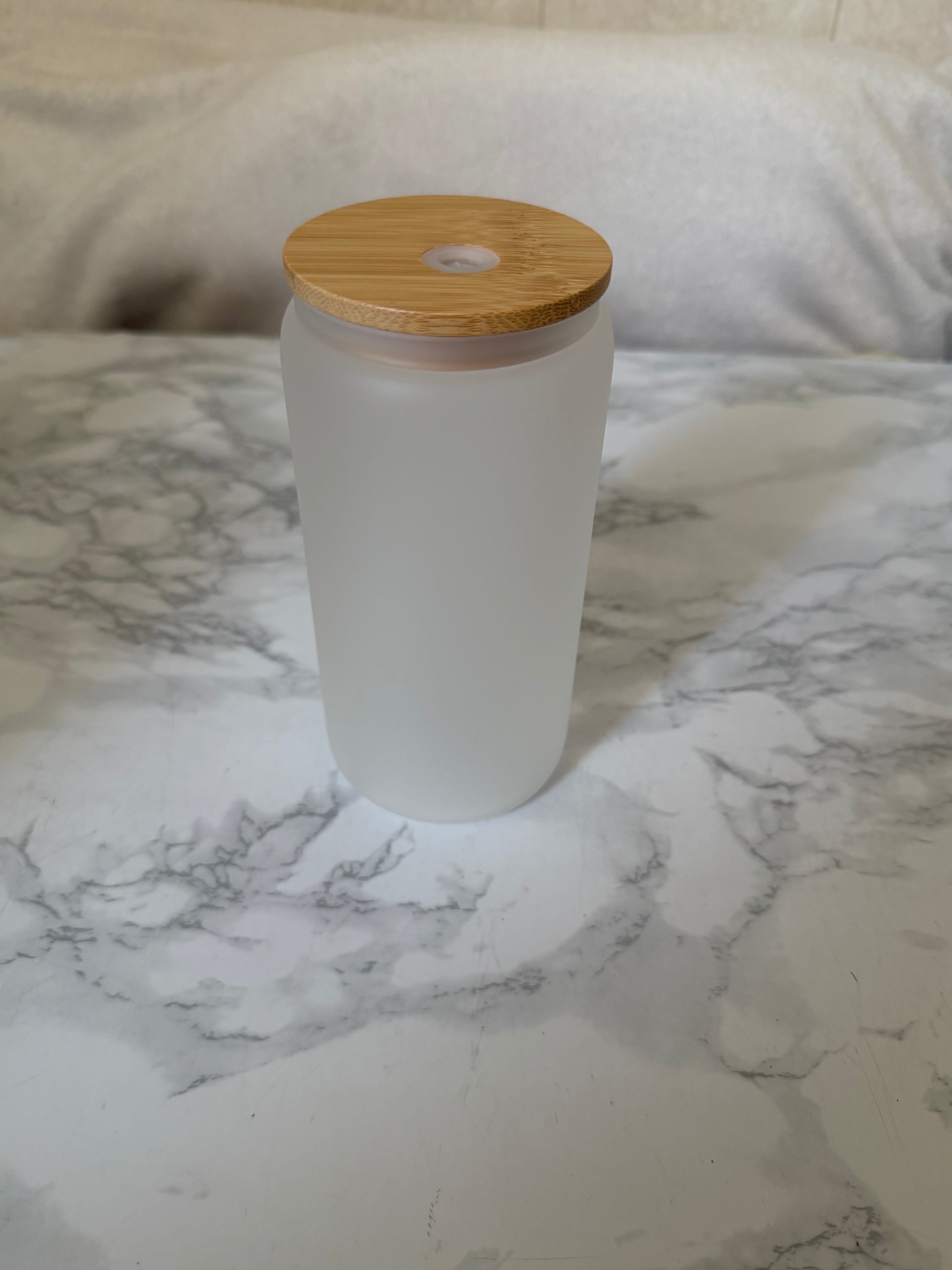 Frosted glass cup for decal ONLY