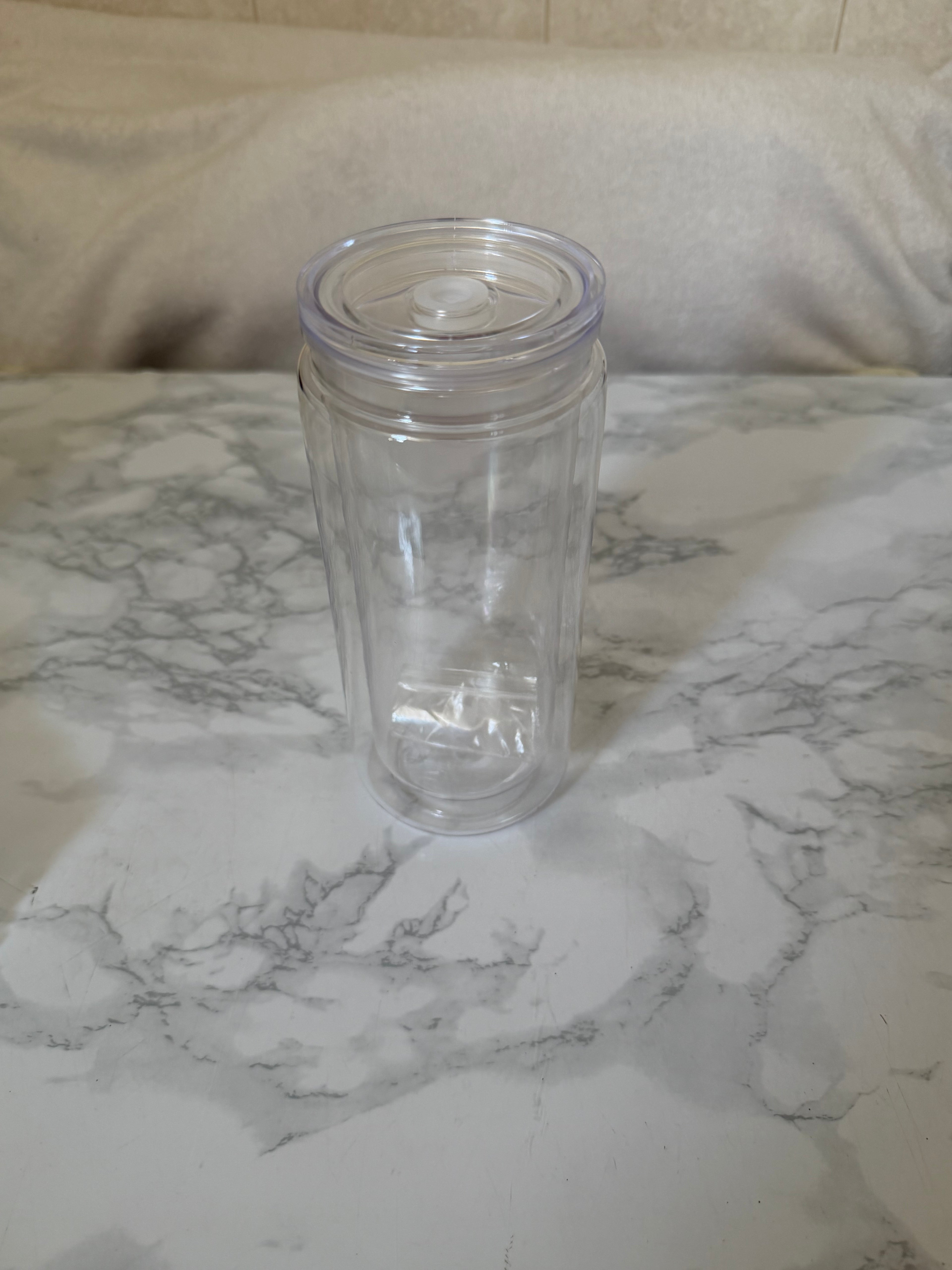 Acrylic 20oz pre-drilled tumbler