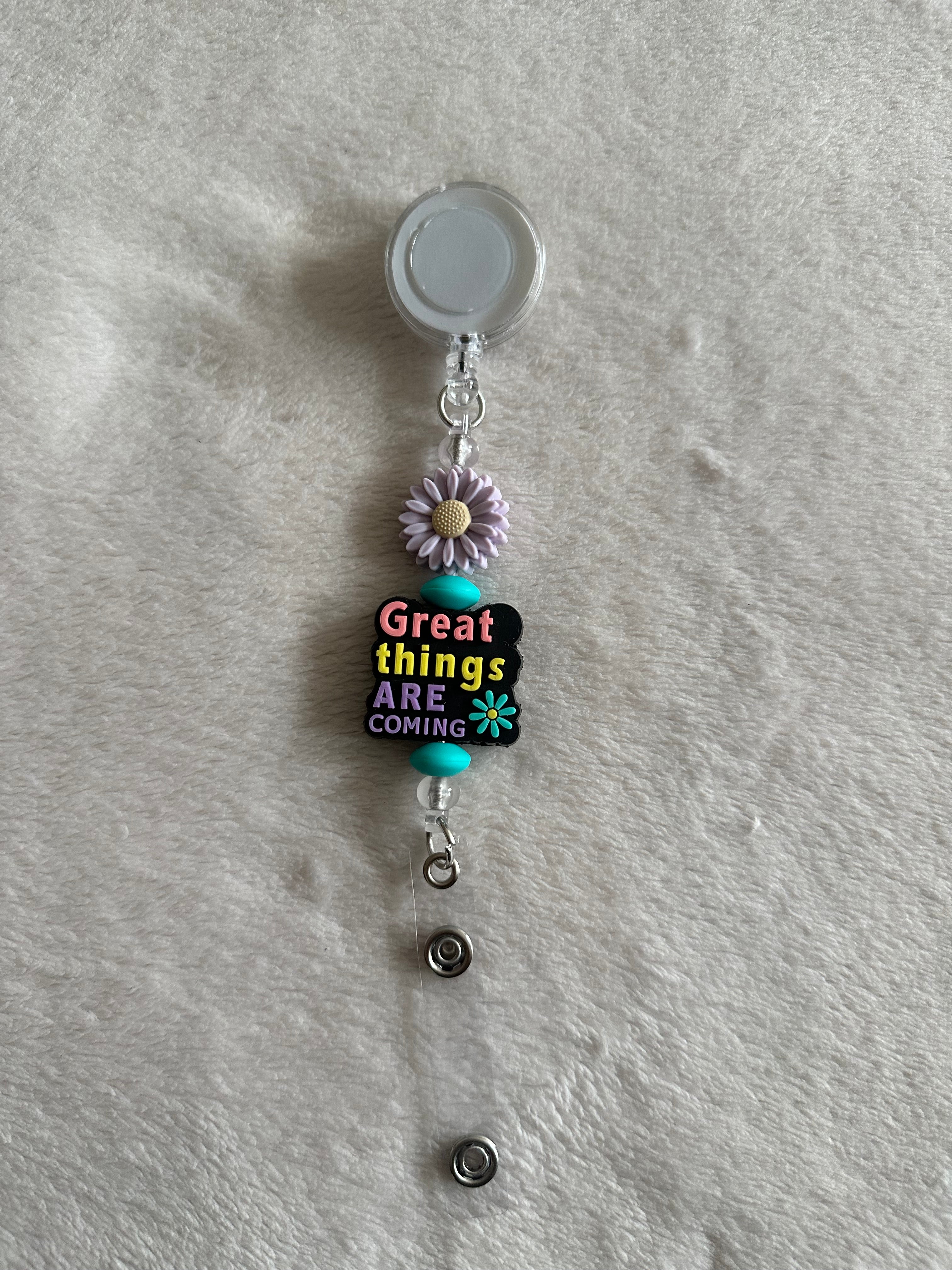 Good things are coming retractable ID holder