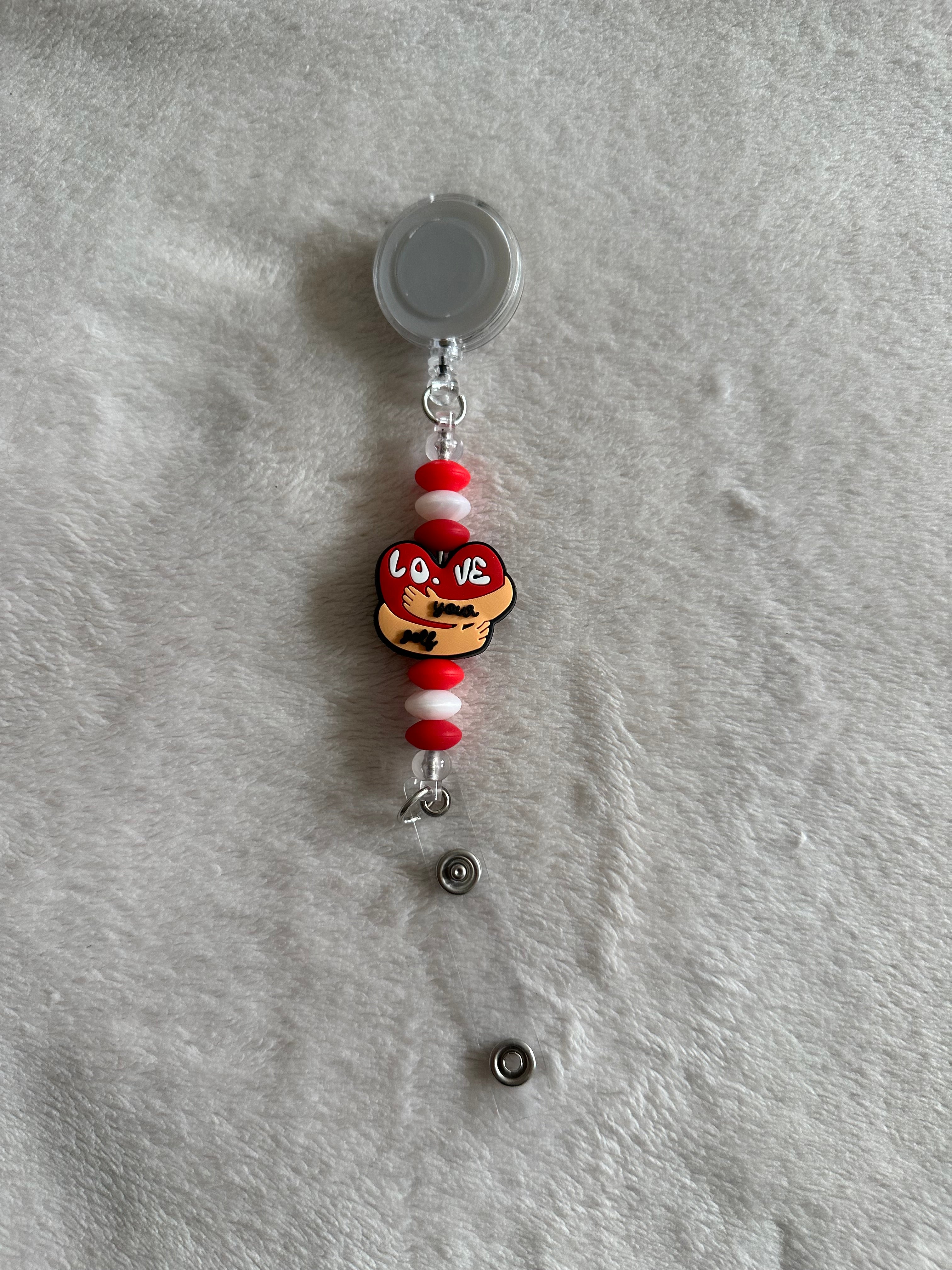 Love yourself retractable ID holder