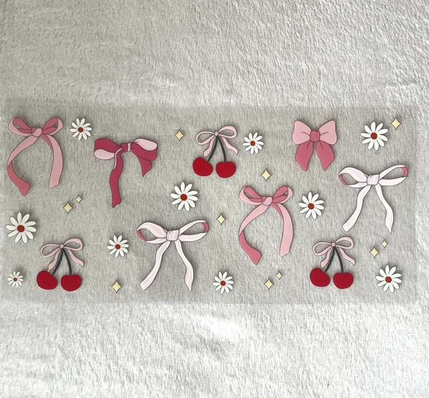 Pink bow decal 2