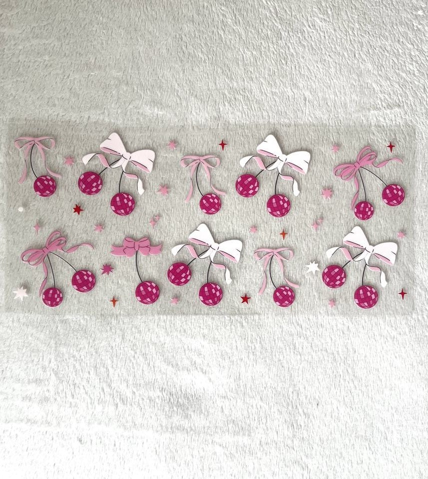 Pink bow decal 3