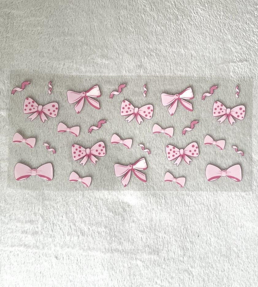 Pink bow decal 4