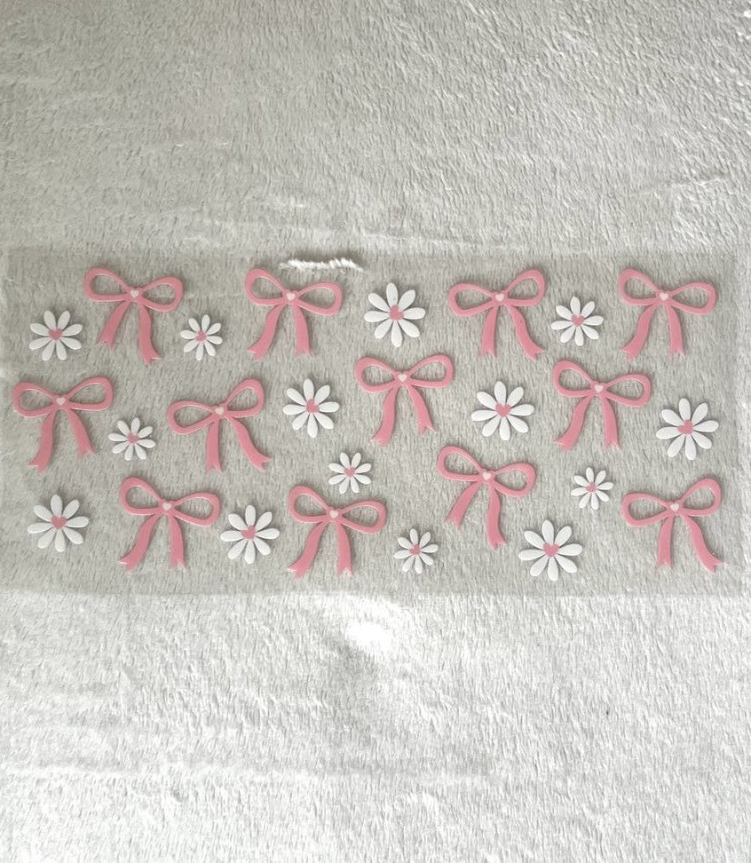 Pink bow decal 6