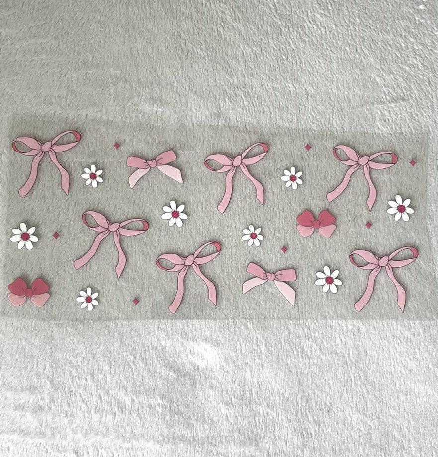 Pink bow decal 5