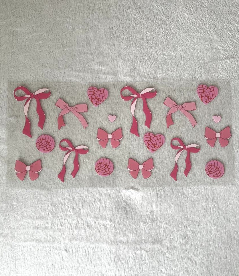 Pink bow decal 10