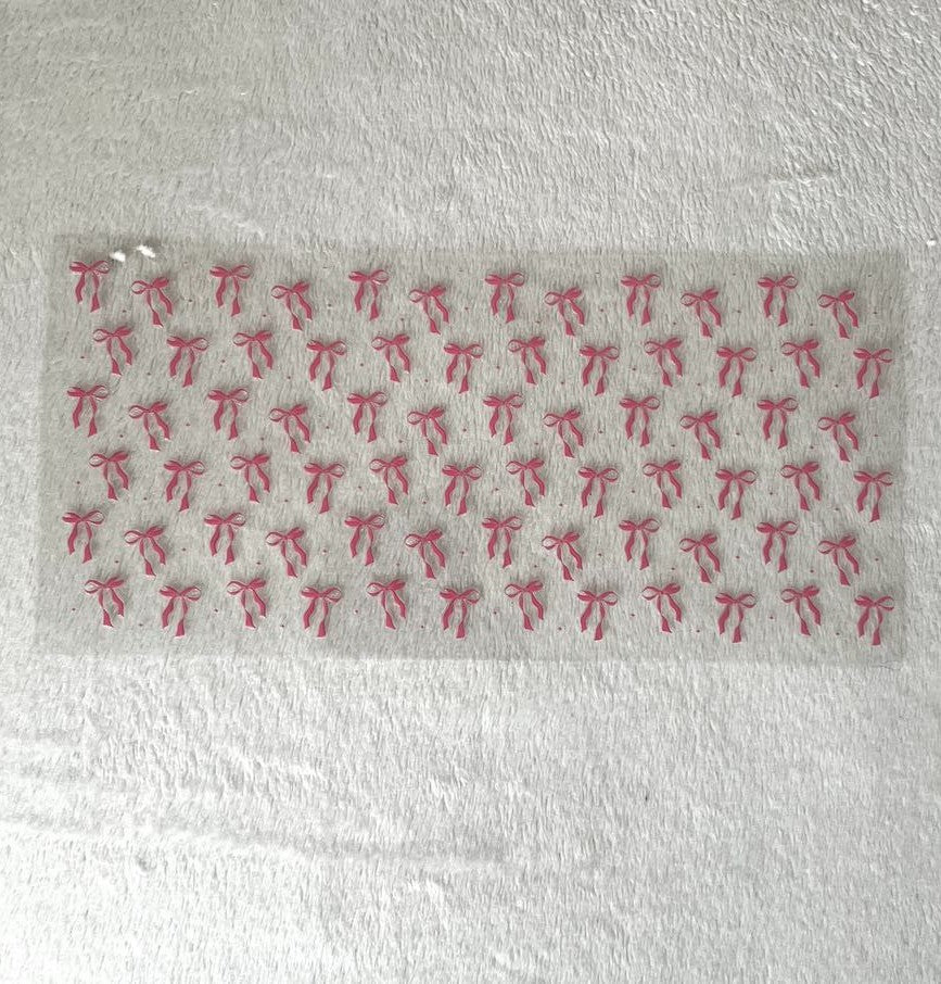 Pink bow decal 12