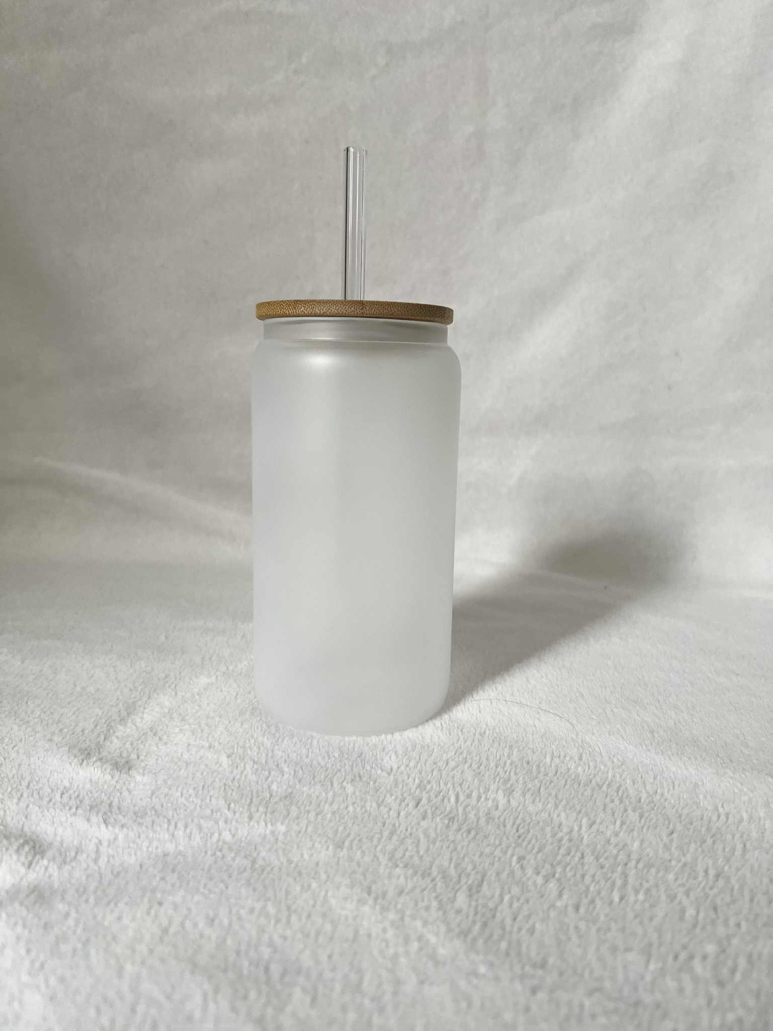 Frosted glass cup for decal